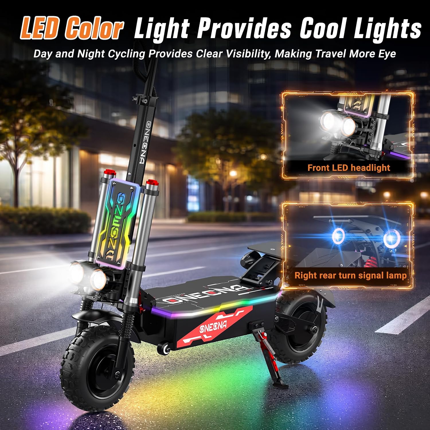 ONEONA GT8：大人のための折りたたみ式オフロード電動 - 60V 5600W Dual Motor Electric Scooter のレビューと価格